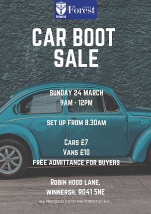 Car Boot Sale 24th march