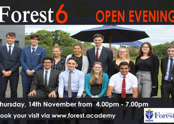 Sixth Form Open Evening - 14th November 2019. 4:00pm-7:00pm.